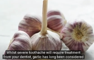 benefits of garlic on toothache or pain